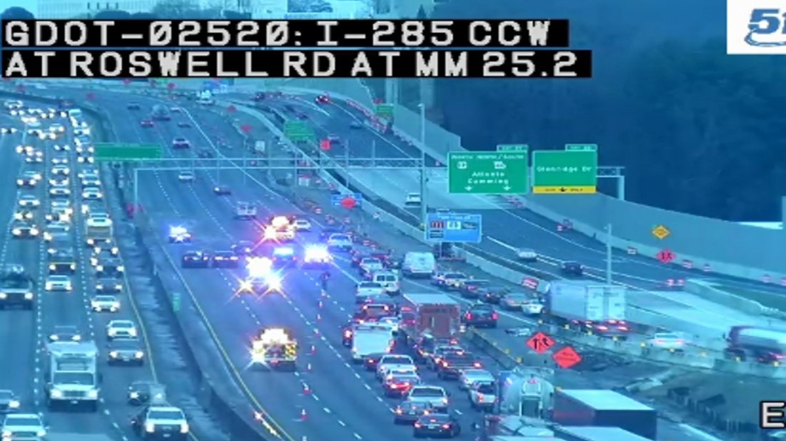 Atlanta traffic | Tractor trailer wreck I-285 | 11alive.com