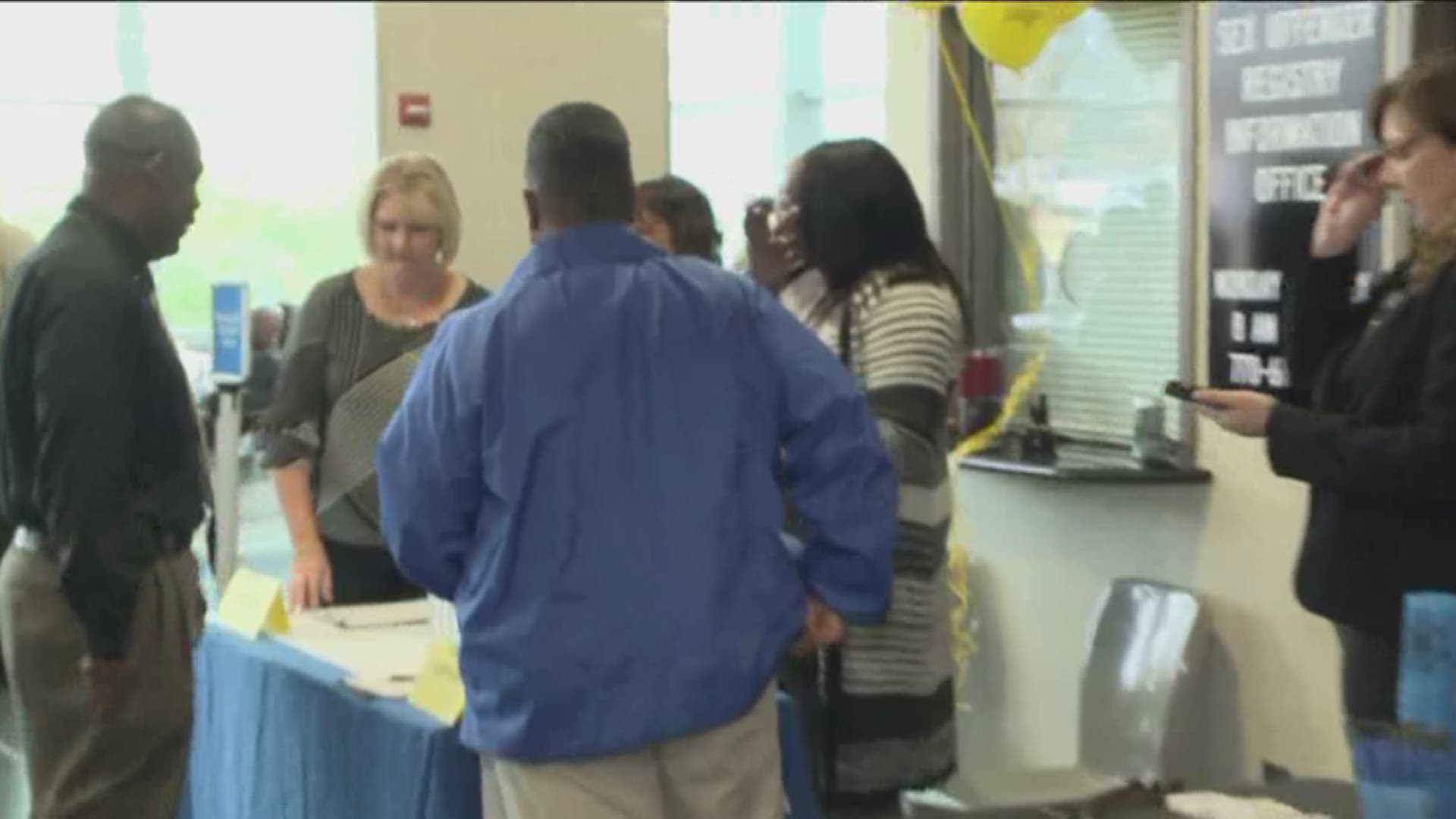 Here's a look at the job fair.