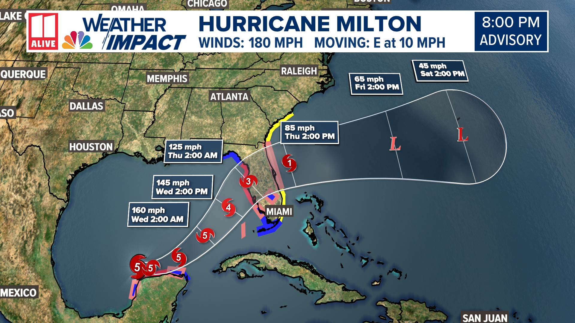 Milton is expected to make landfall in Florida on Wednesday evening.