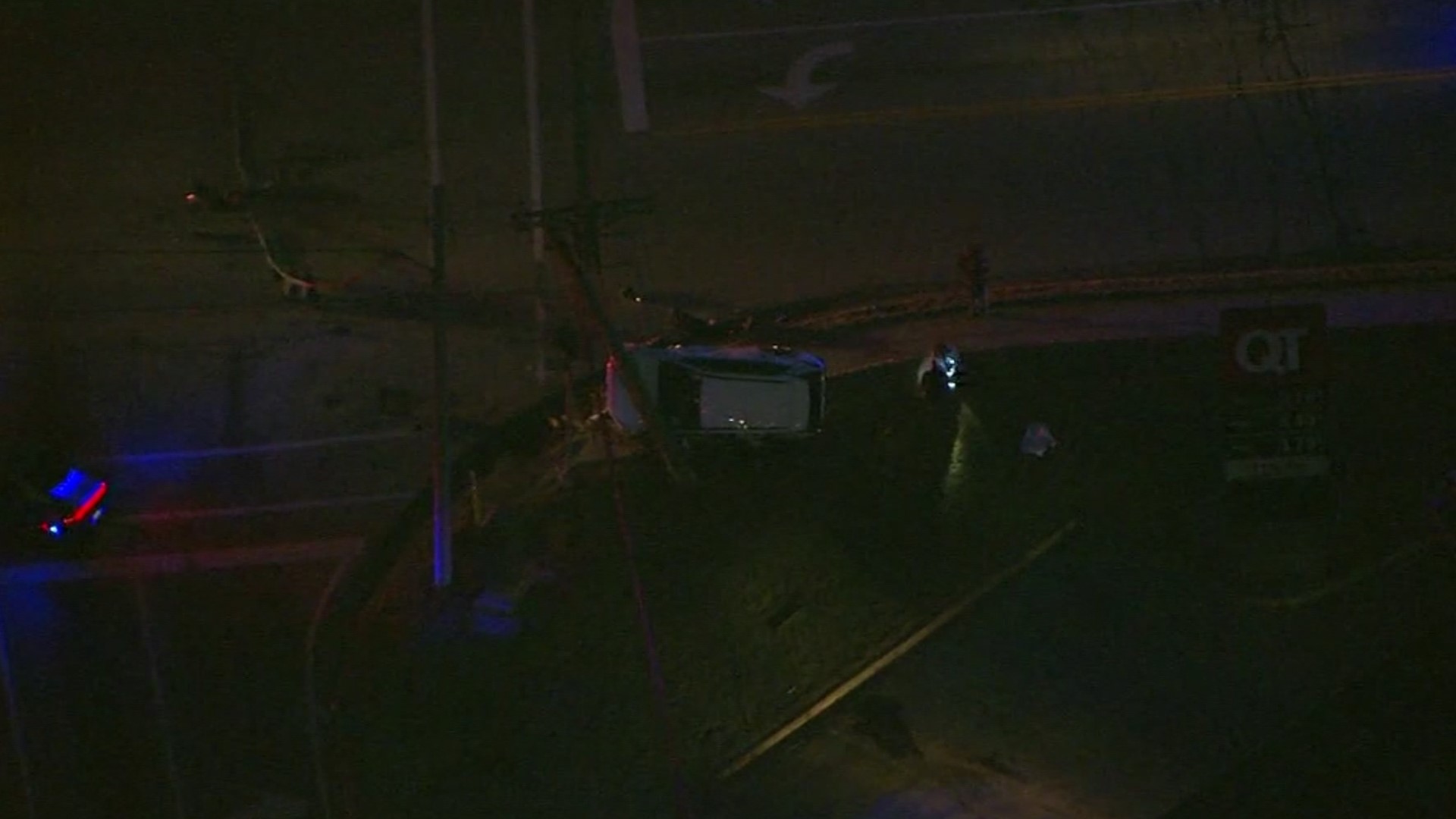 Police chase ends, car crashes into power pole in DeKalb Co. | 11alive.com
