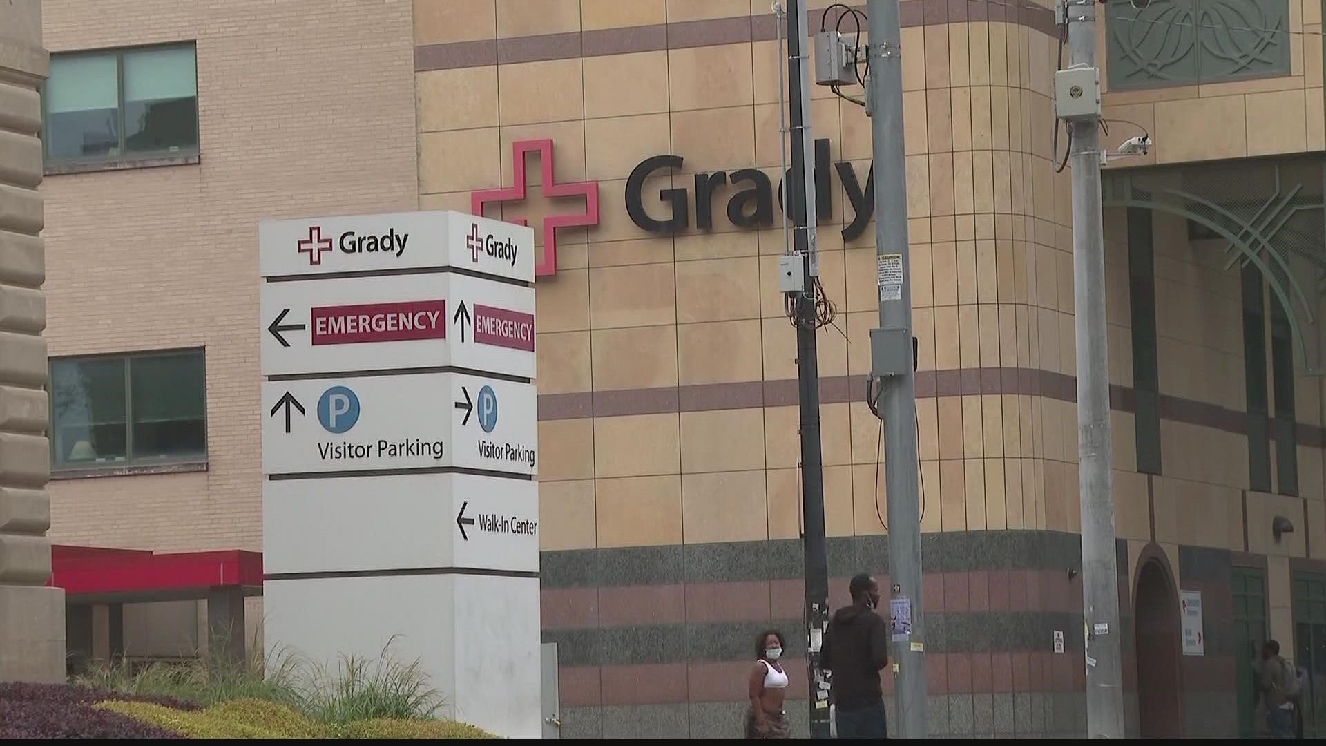Grady Hospital is the only other level-one trauma center in Atlanta.
