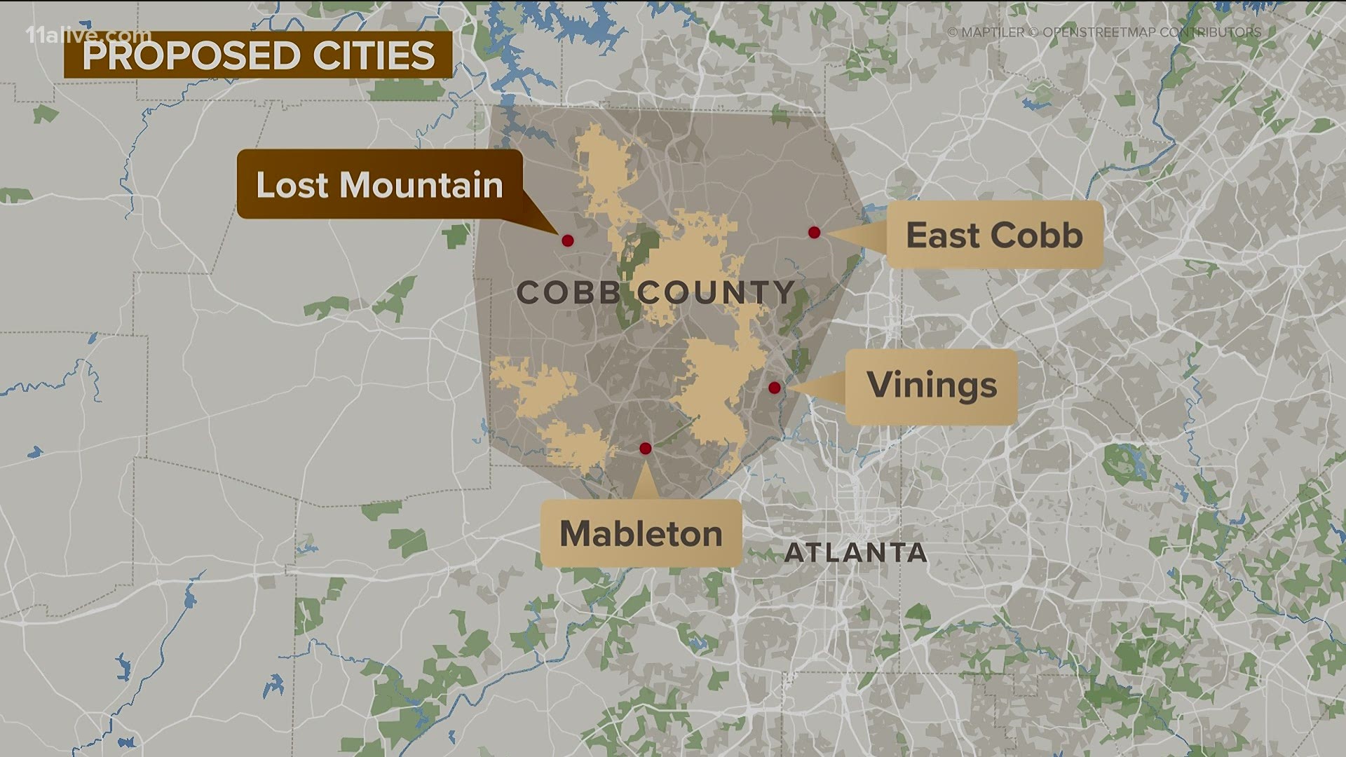 Lost Mountain is a park run by Cobb County’s government. Next year, the park could be the centerpiece for a new city – a bedroom community west of Marietta.