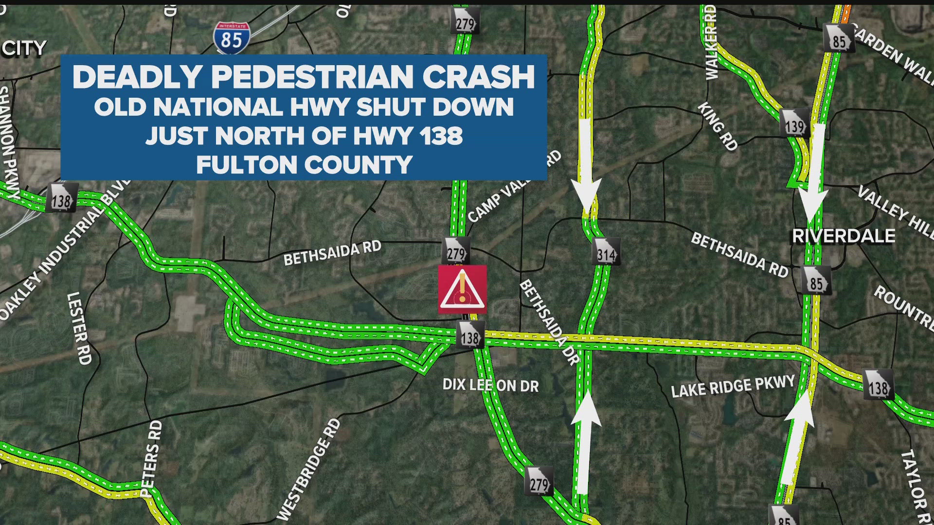 Pedestrian killed after being hit by vehicle on Old National Highway in ...