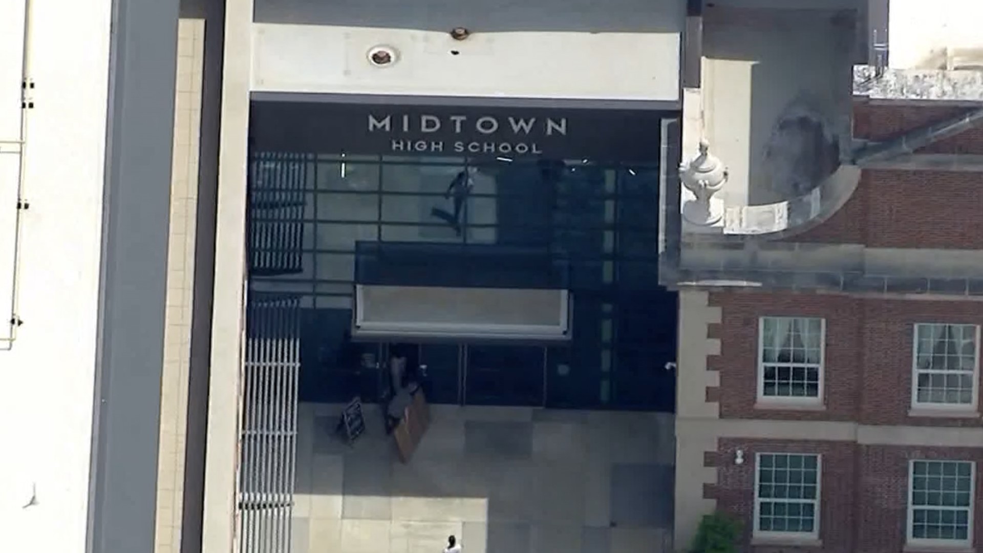 11Alive SkyTracker flew over the scene of Midtown High School after officials said they were placed on lockdown due to a 'hoax' threat on Wednesday.