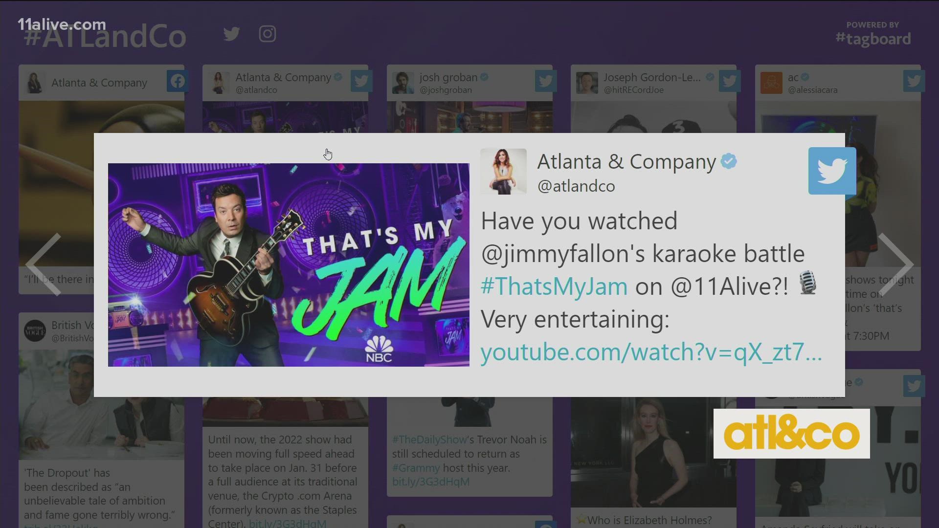 It's a karaoke-fueled, star-studded competition show on 11Alive! Are you watching Jimmy Fallon host 'That's My Jam' on NBC?