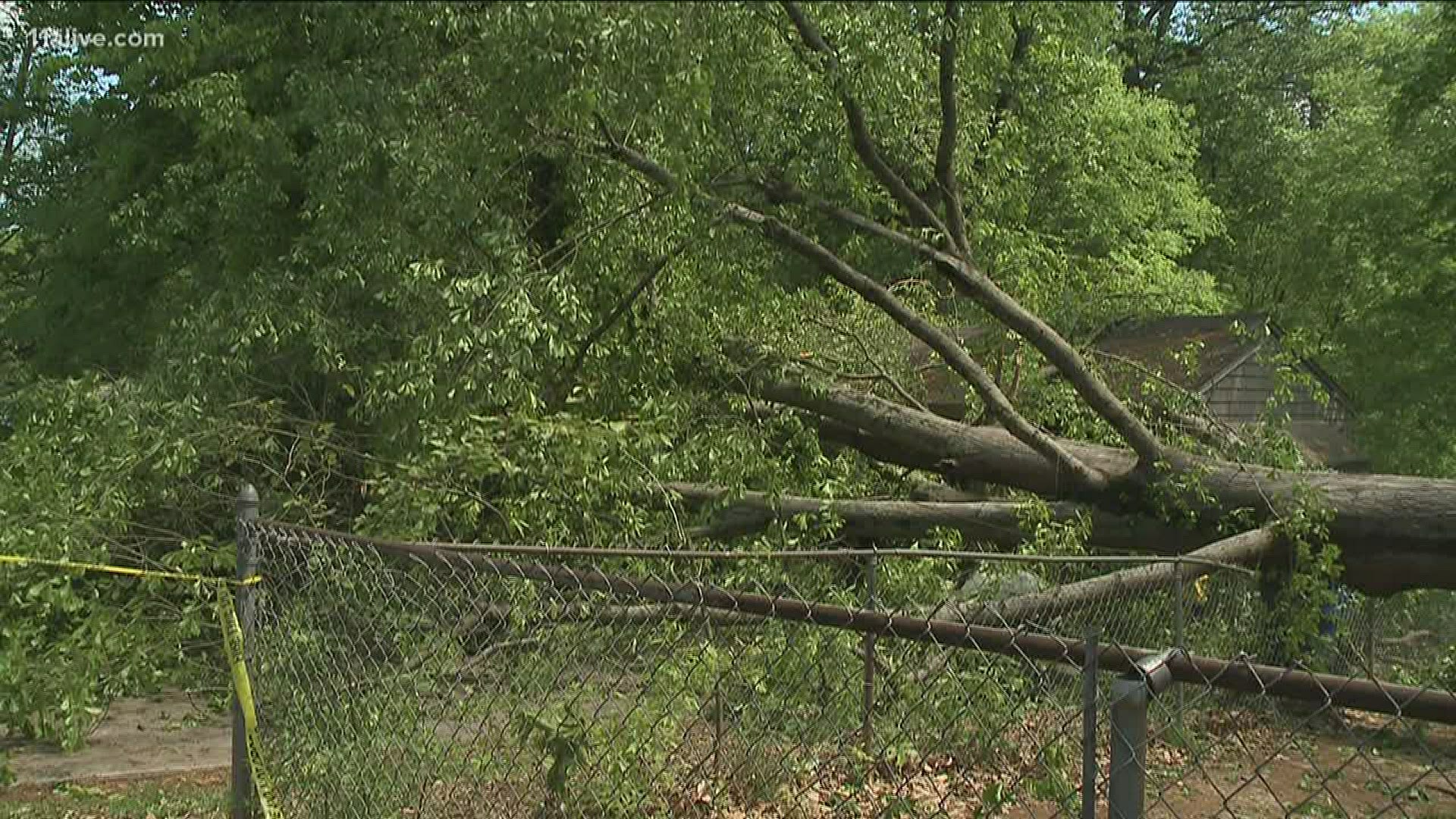 He said he heard thunder and lightning. Then, he heard something hit his house.