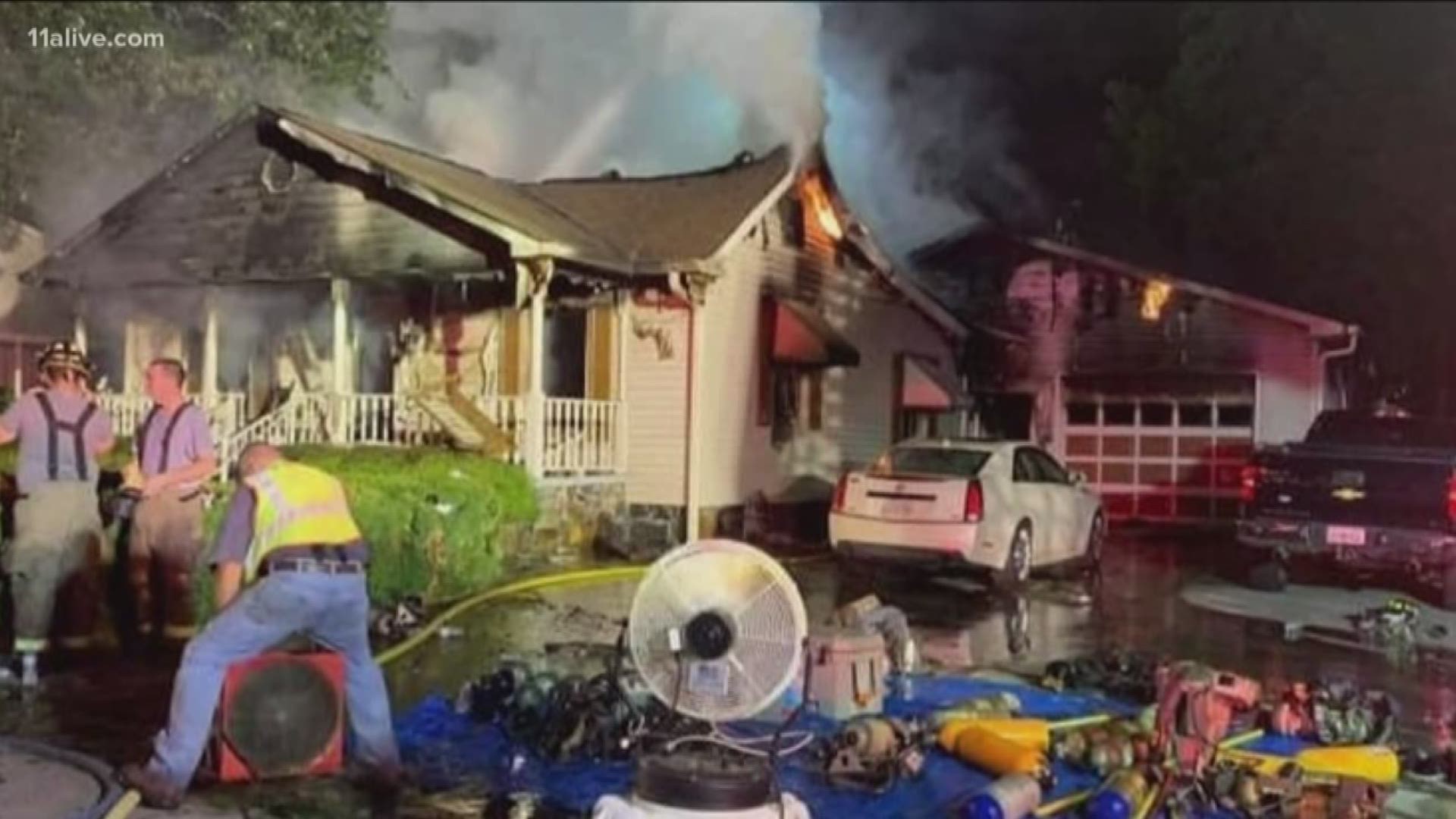 The fire happened around midnight Wednesday at the victim's home.