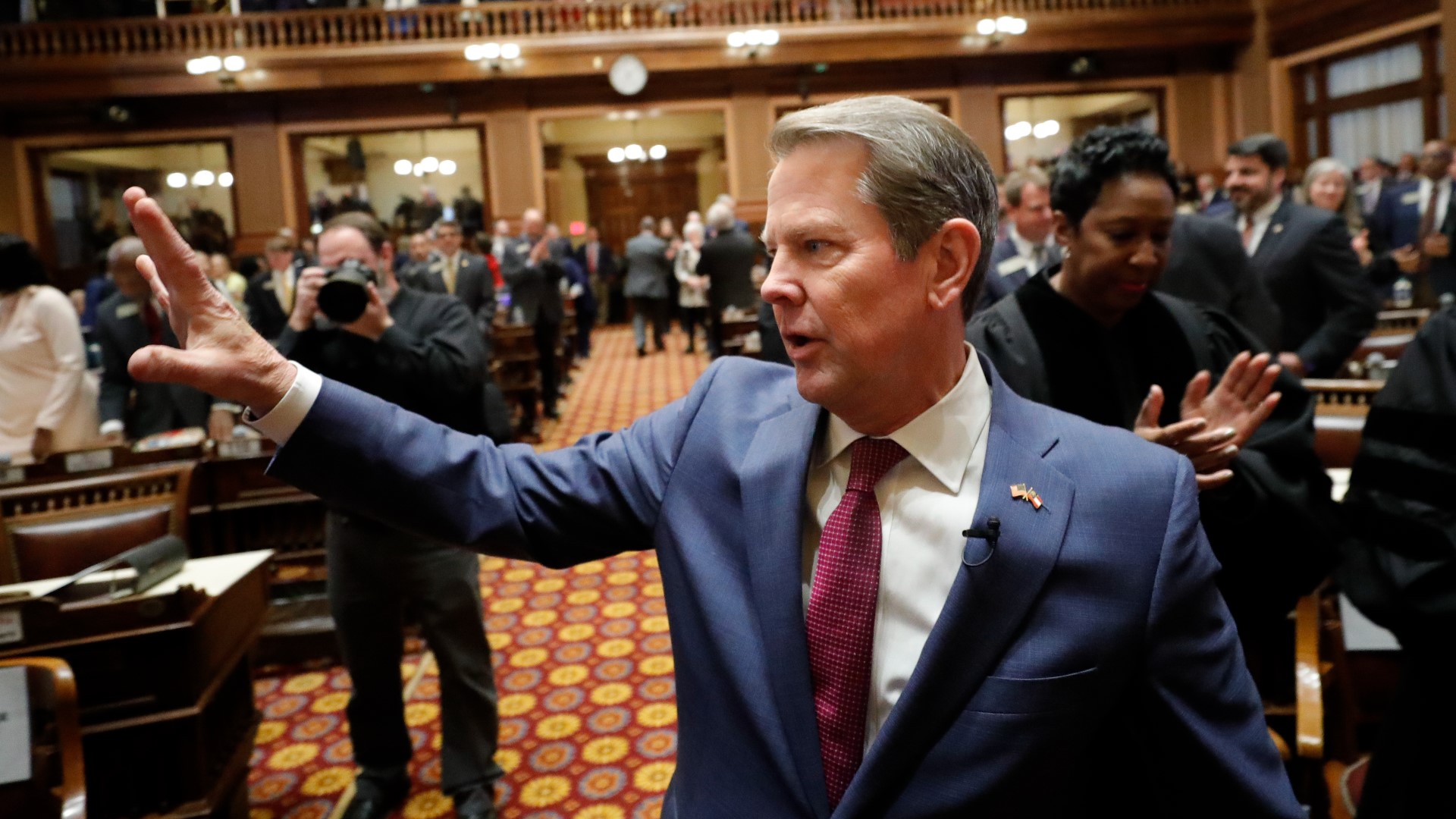 Georgia Gov. Brian Kemp will not be attending the state Republican Party convention this year.