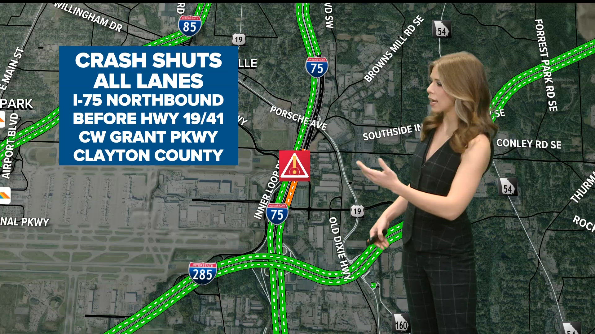 Crash shuts down all lanes on I-75 NB in Clayton County | 11alive.com