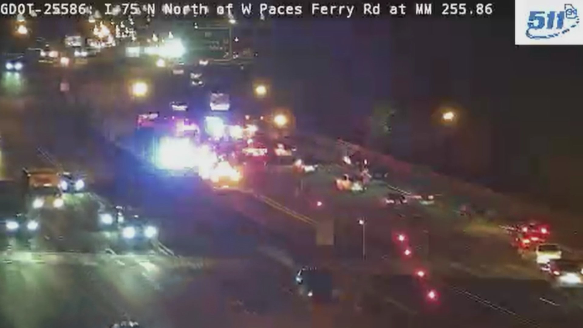 Crash I-75 south near W Paces Ferry Rd, 1 hurt | 11alive.com