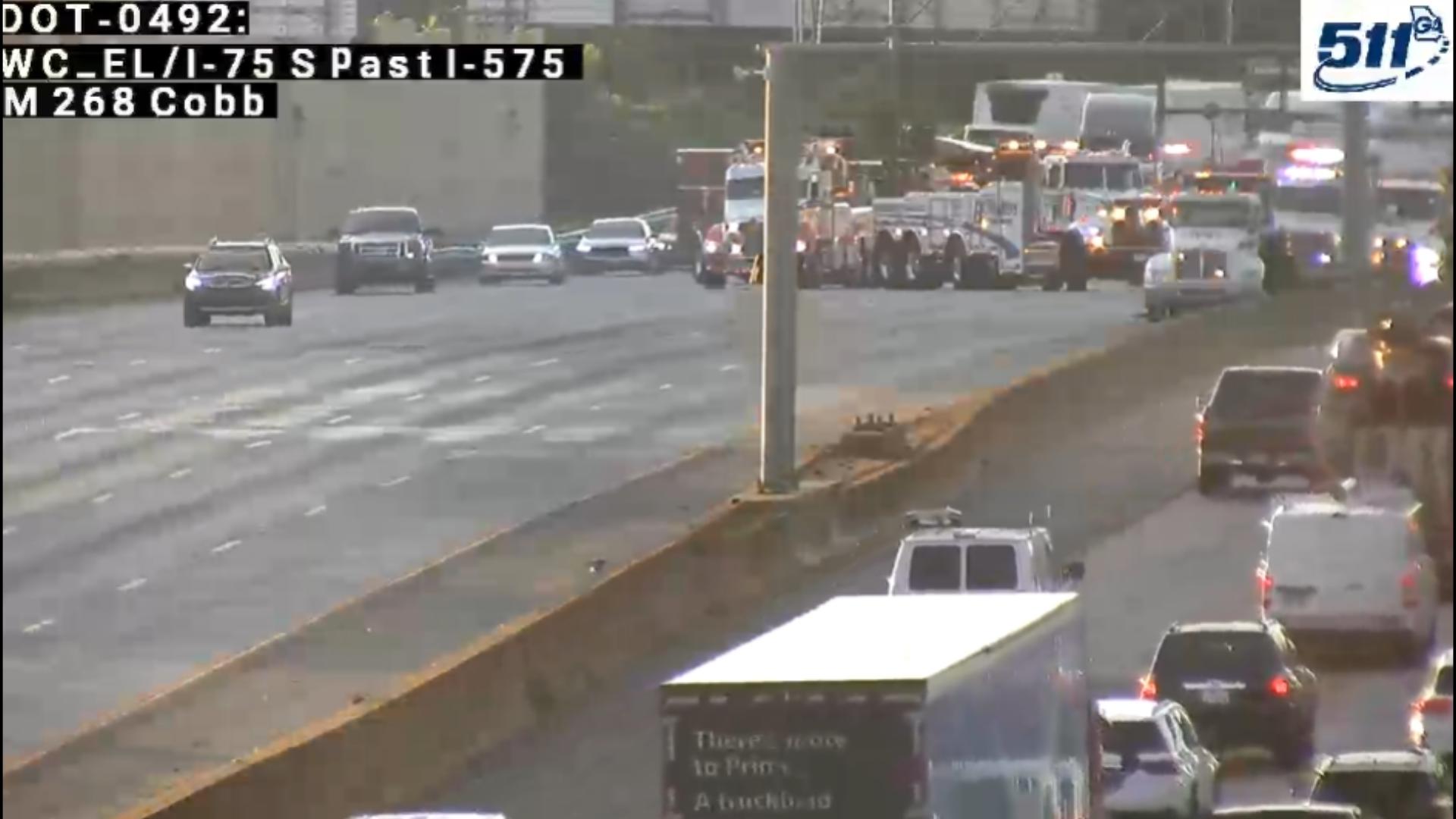 TRAFFIC: Lanes reopen after hourslong closure on I-75 North in Cobb in ...