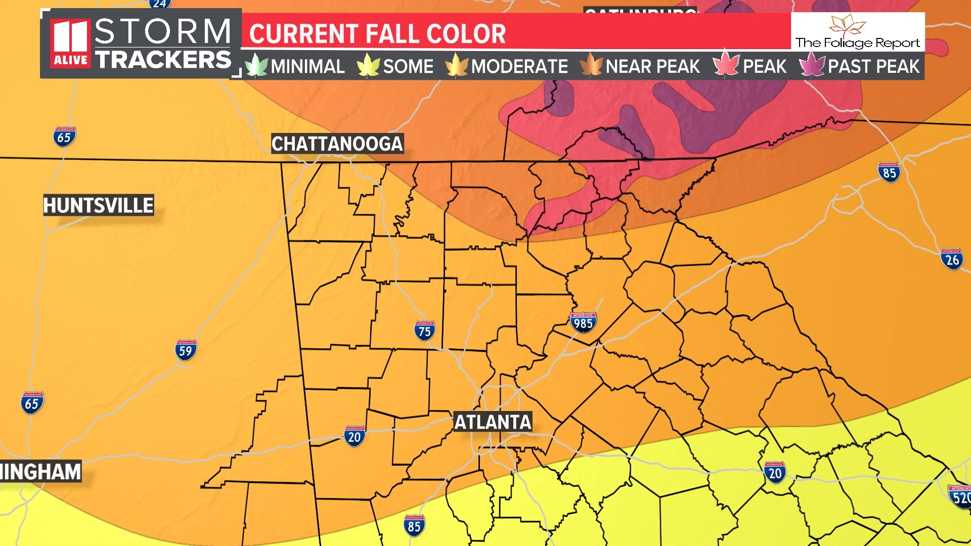 When to see the fall leaves in north