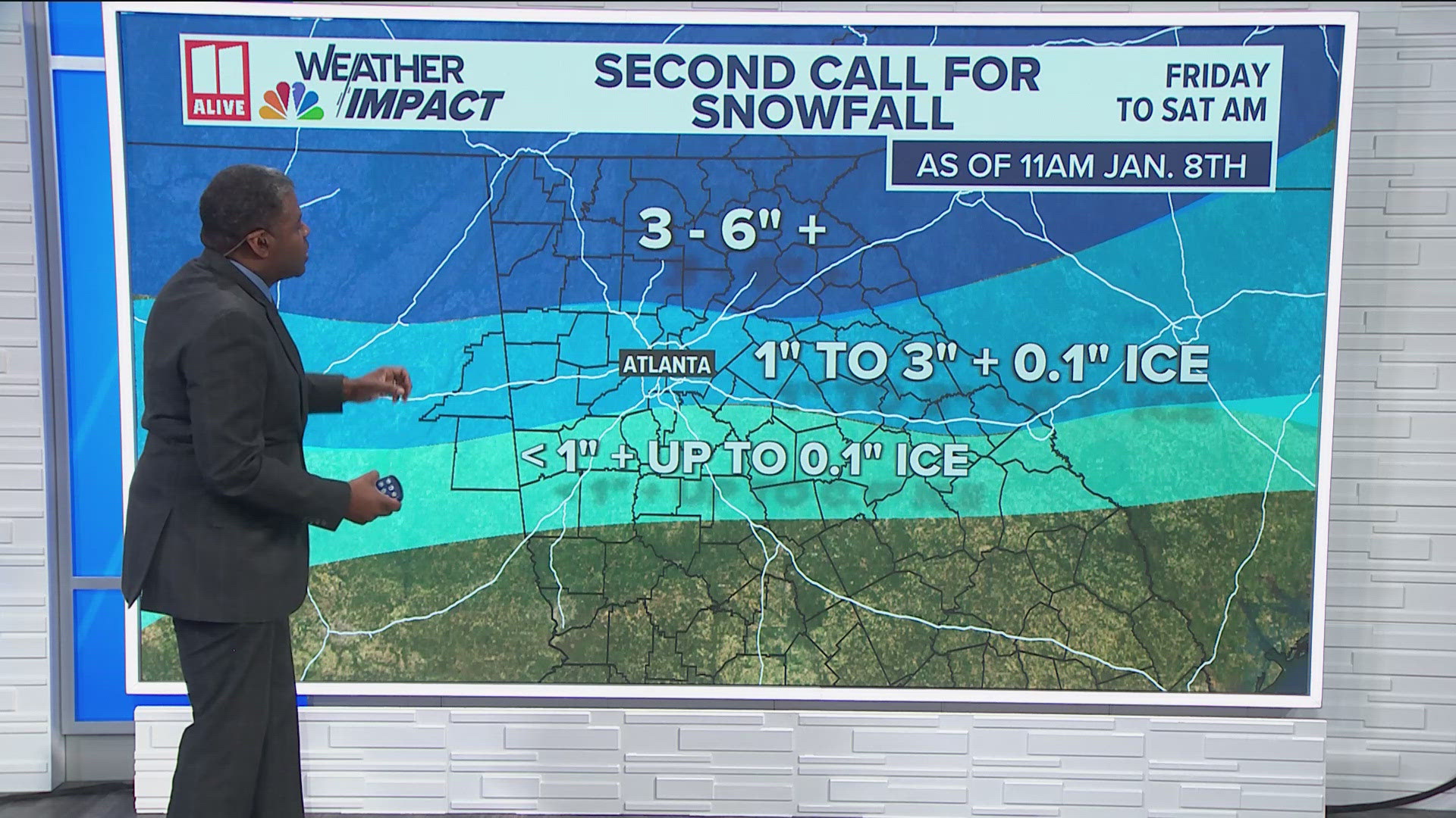 When it will snow in metro Atlanta, north