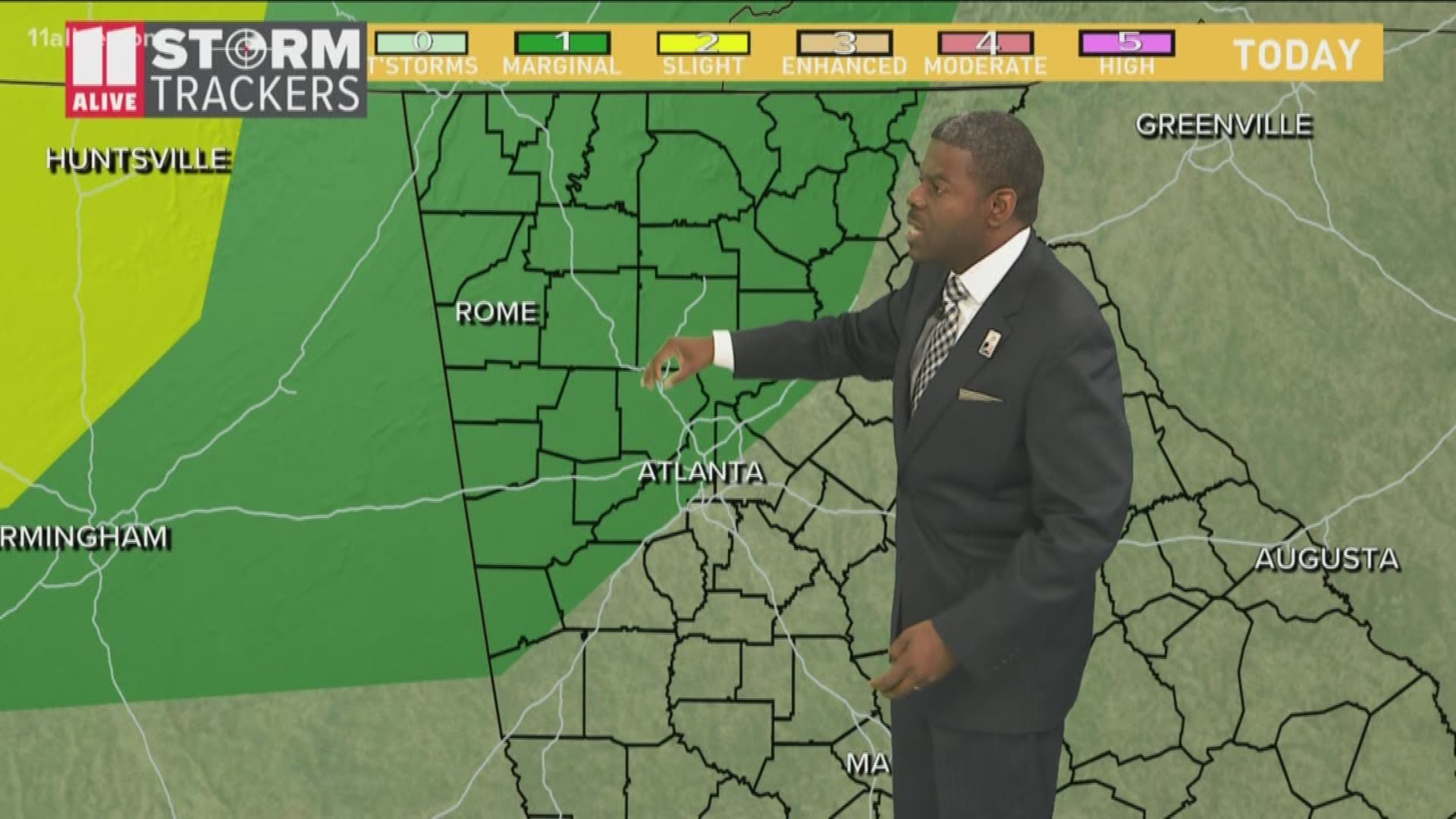 Scattered instances of severe weather could continue in the Atlanta area this week.