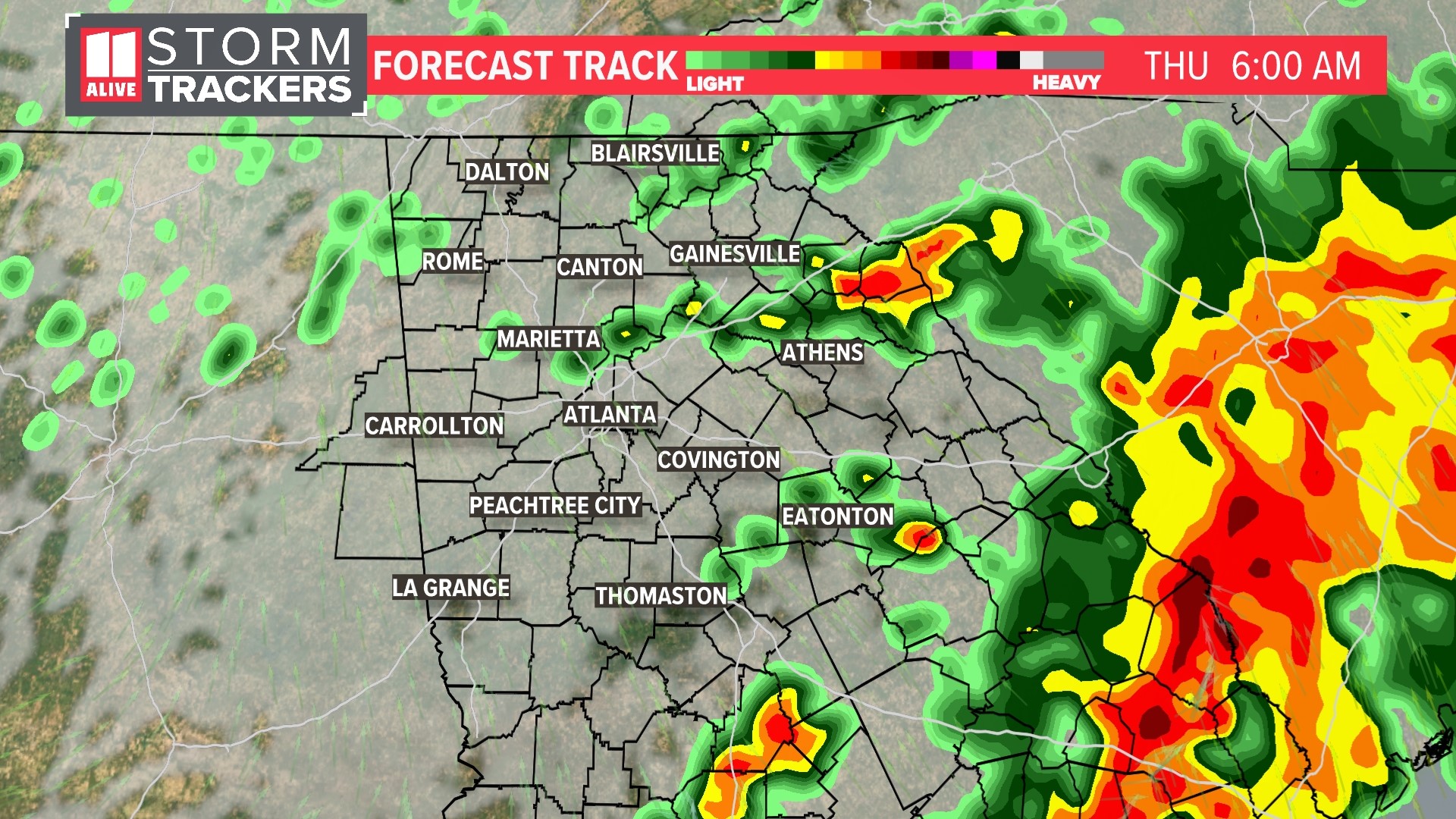 Strong storms, heavy rain possible Wednesday night | 11alive.com