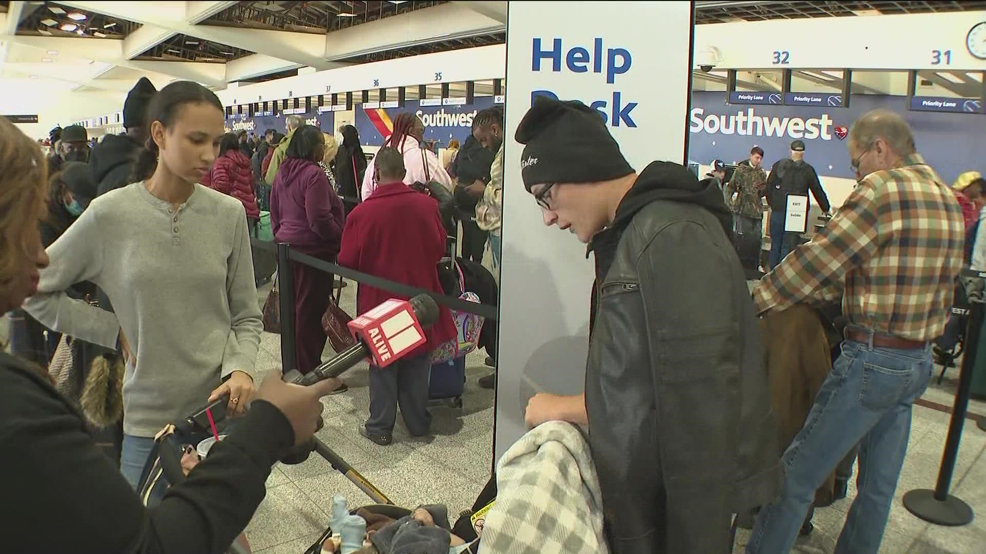 The chaos is dragging on for some travelers hoping to fly in-and-out of Atlanta's Hartsfield-Jackson International Airport across the country.