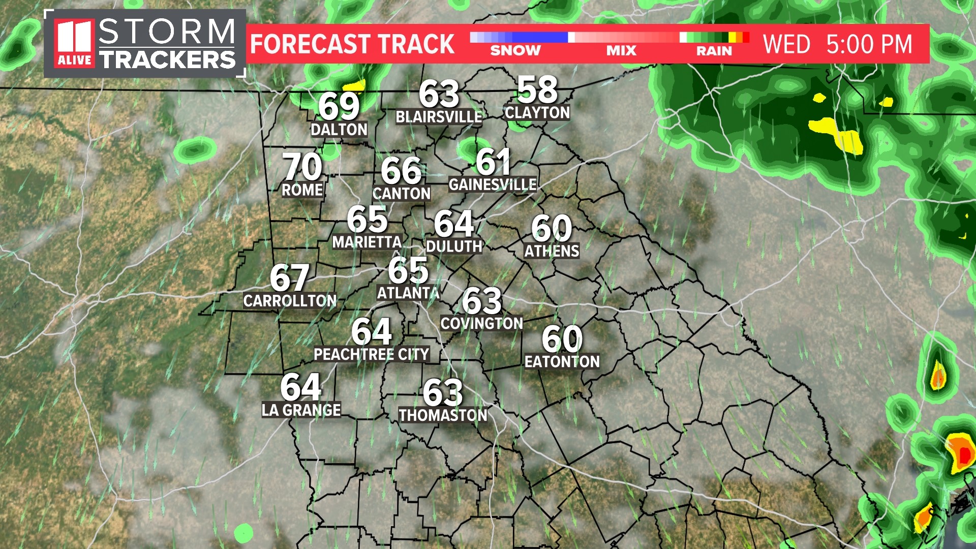 Atlanta weather | How much it will rain | 11alive.com