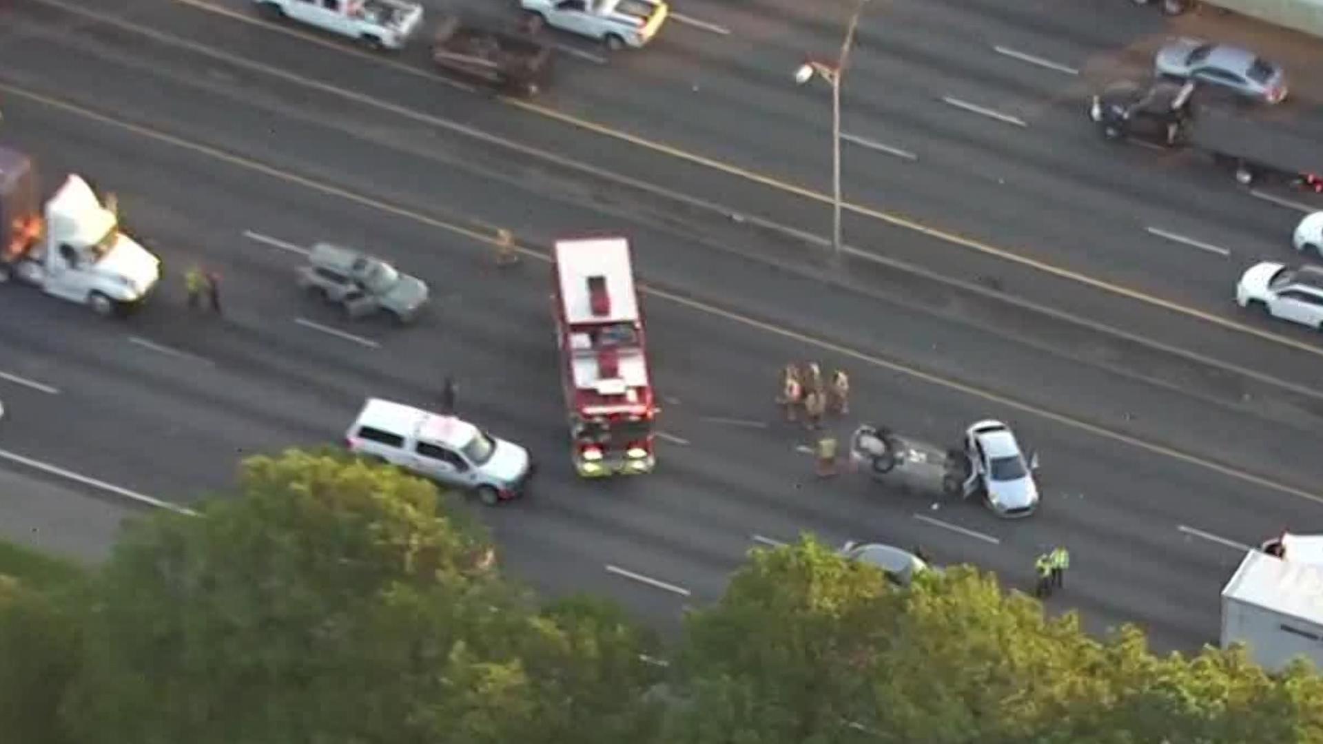 I 75 traffic Marietta overturned car crash | 11alive.com