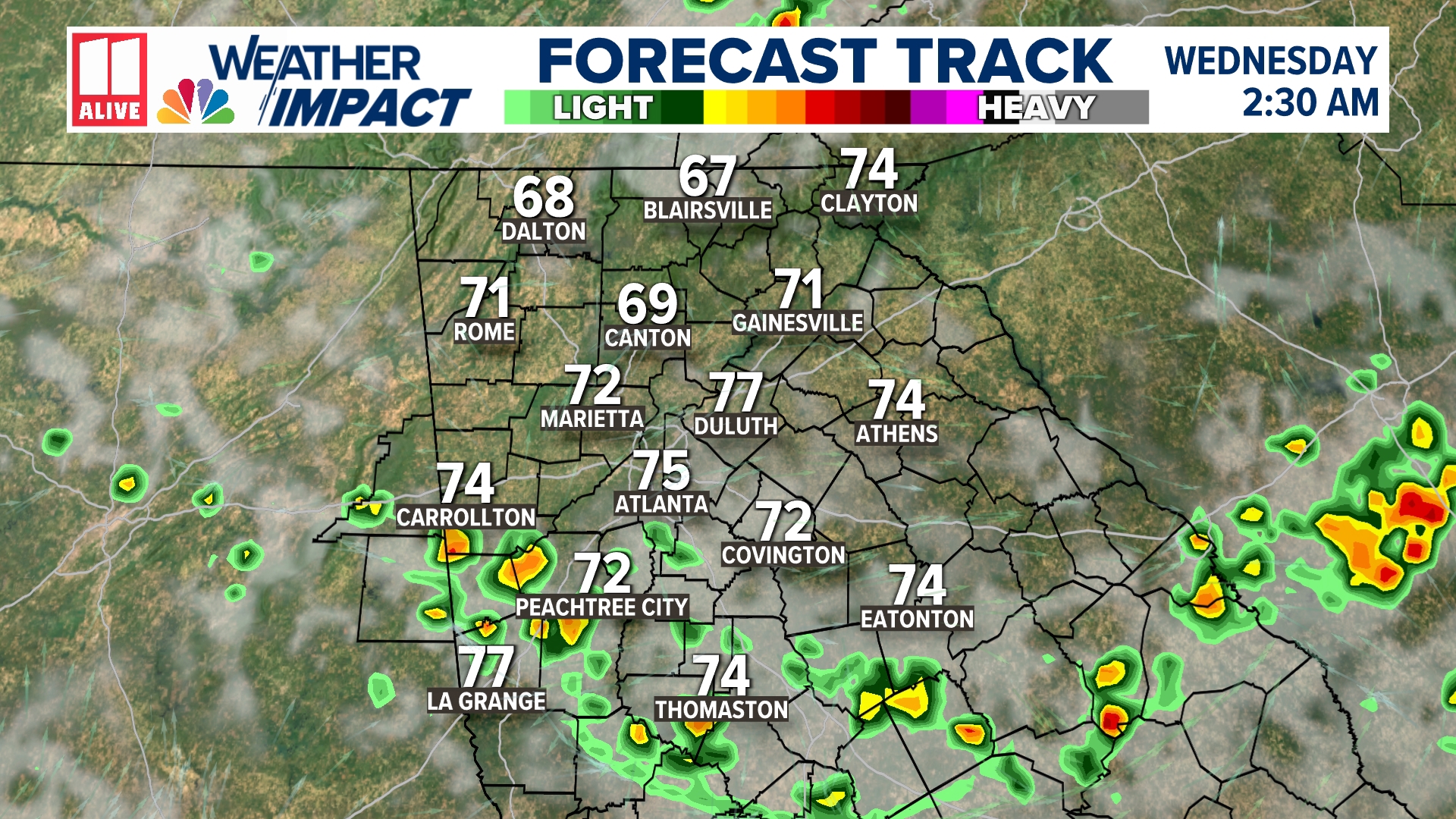 Weather Impact Alert | Strong storms possible for Tuesday afternoon ...