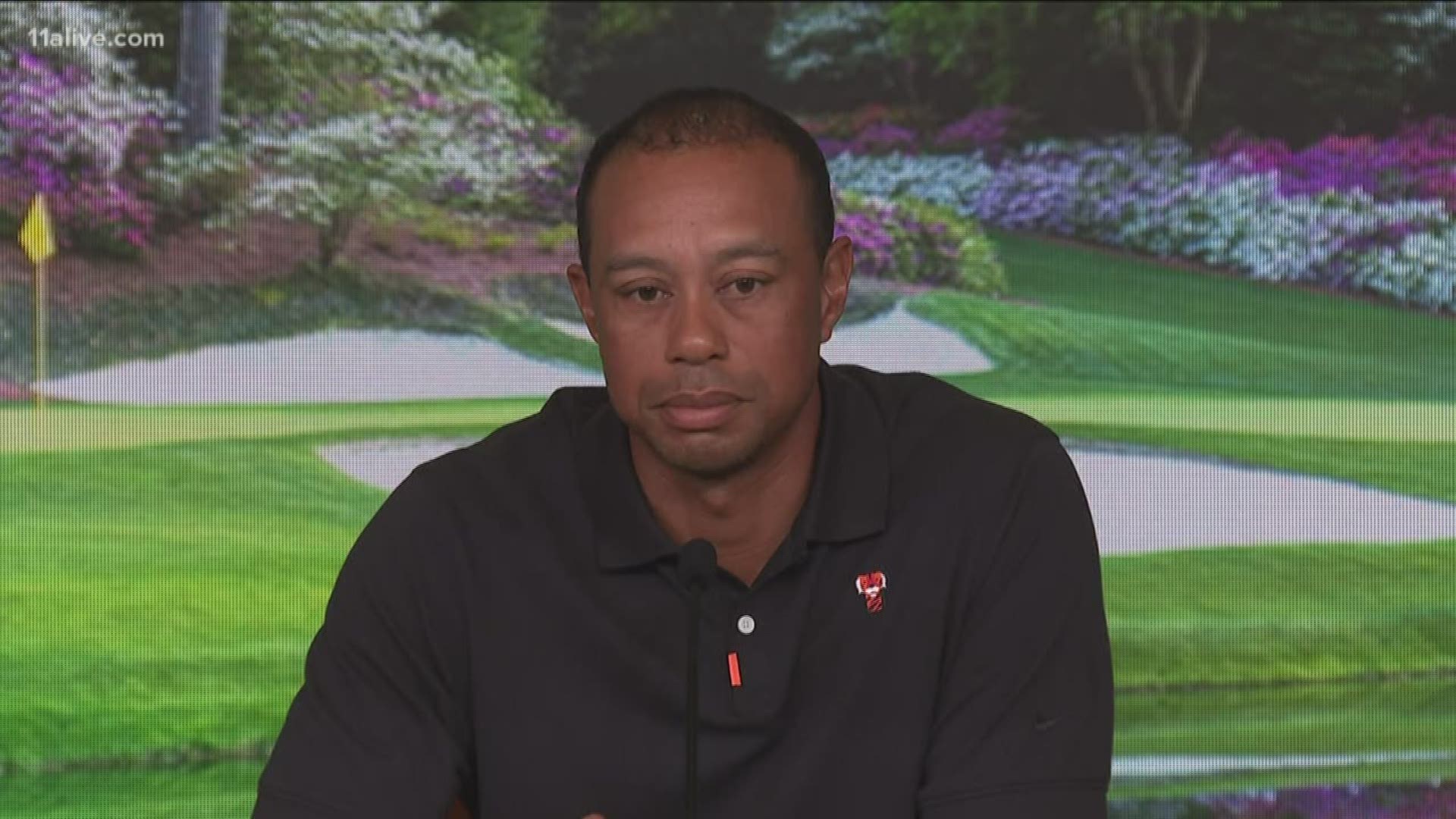 Tiger Woods escapes major injury - by avoiding his own security detail at Masters | 11alive.com