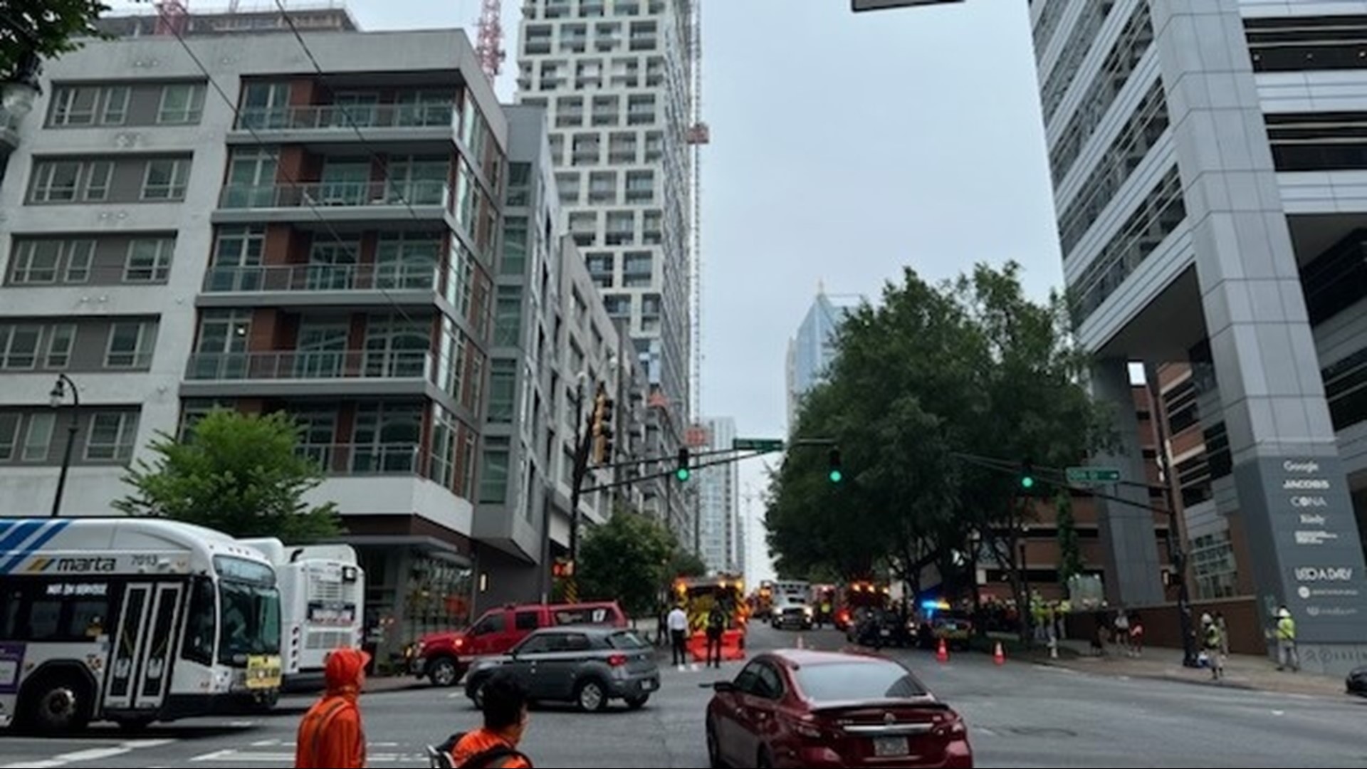 Atlanta Mayor Andre Dickens and responding agencies held a press conference early Tuesday morning to give an update after a crane collapsed into a Midtown building.
