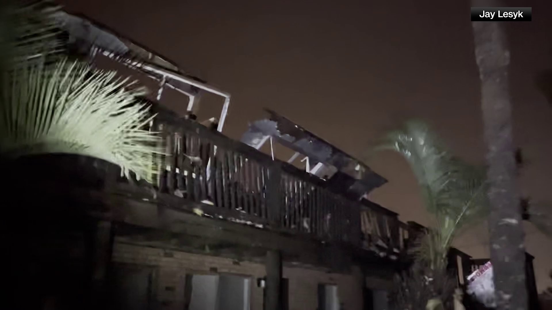 Panama City Beach area reports significant damage following tornados. Video from a storm chaser shows the damage.