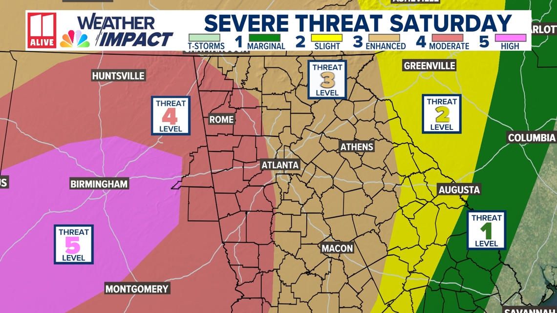 Severe Storms Threaten North Georgia and Metro Atlanta This Weekend