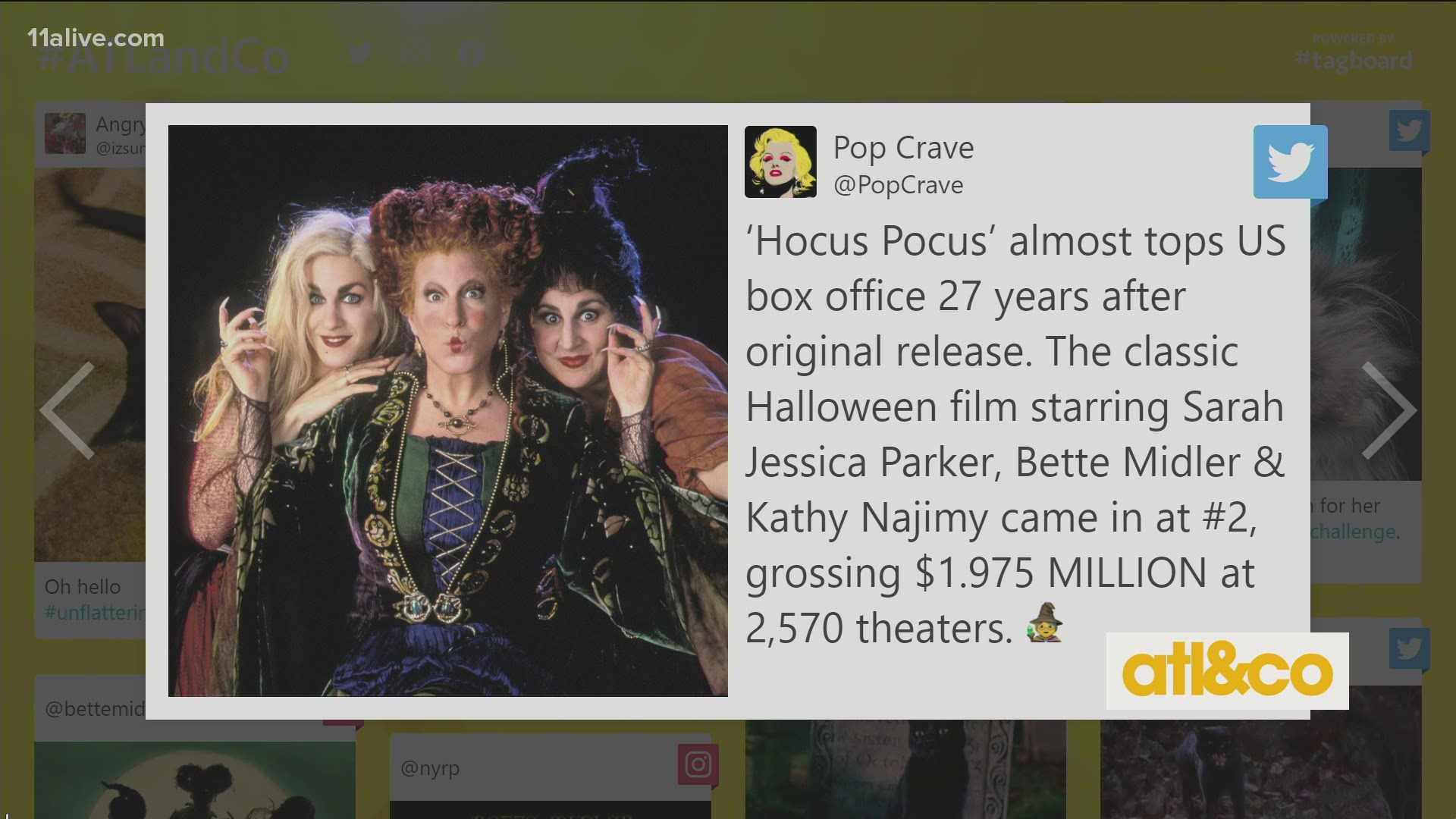 Get ready for a special Sanderson Sisters reunion in a virtual event this "Hulaween" benefiting Bette Midler's New York Restoration Project.