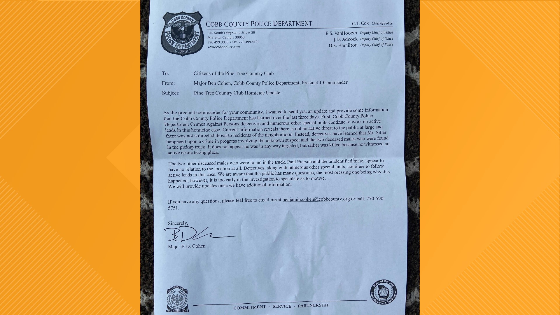 Pinetree Country Club triple homicide| Cobb golf pro not targeted ...