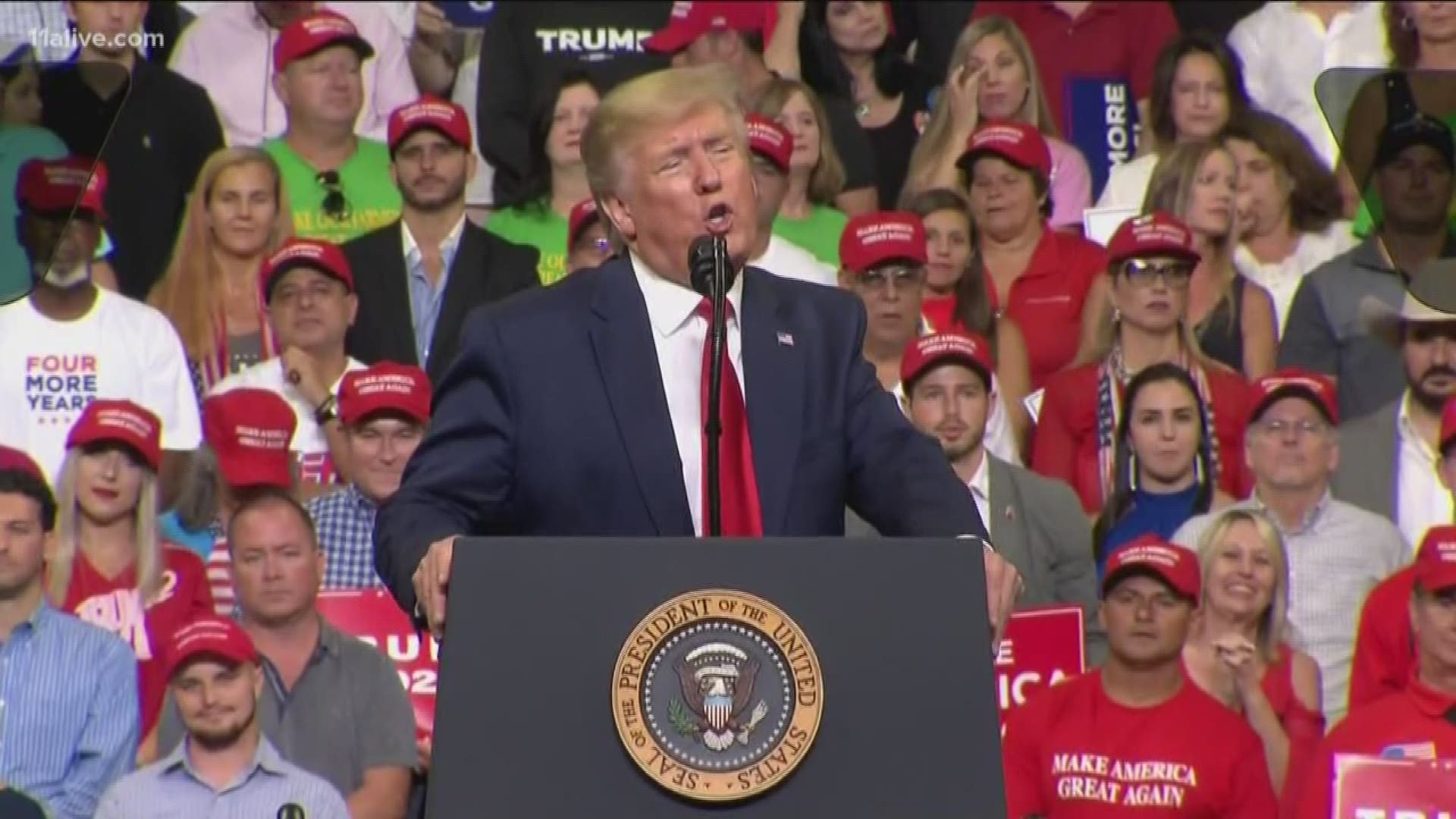 Addressing a crowd of thousands at Orlando's Amway Center, Trump complained he had been "under assault from the very first day" of his presidency.