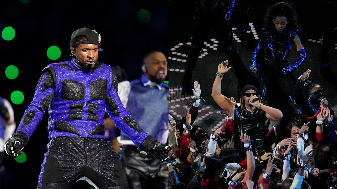 Usher performs Yeah! at Super Bowl halftime show | 11alive.com