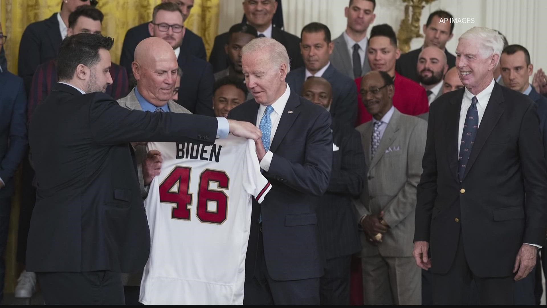 11Alive's Maria Martin spoke with multiple Braves players last week who said they are most excited to see the Oval Office and to shake the president's hand.