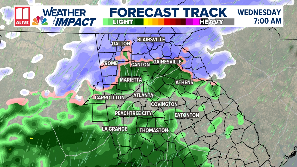 Weather Impact | Winter Weather Advisory for parts of north Georgia ...