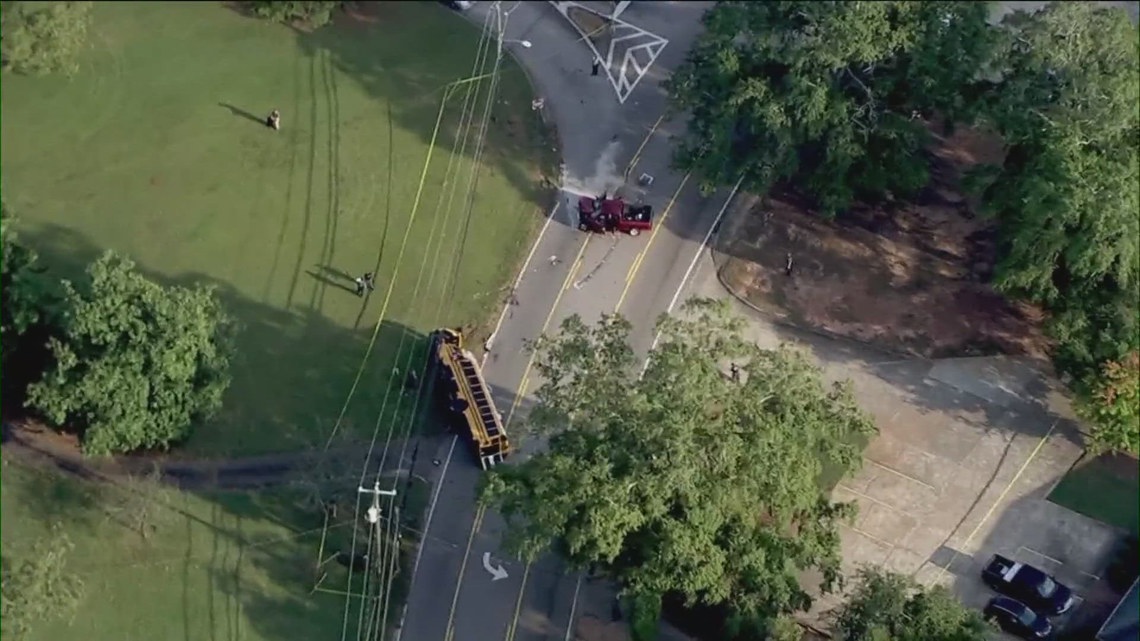 Three airlifted after school bus involved in crash in Troup County ...