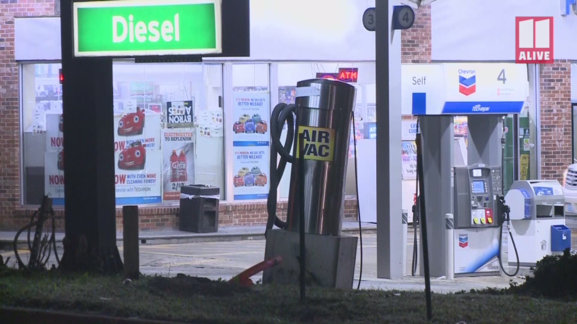 A male victim was taken to Grady Hospital in critical condition following a shooting at a Chevron station on Lowery Boulevard off of I-20 late Friday night.