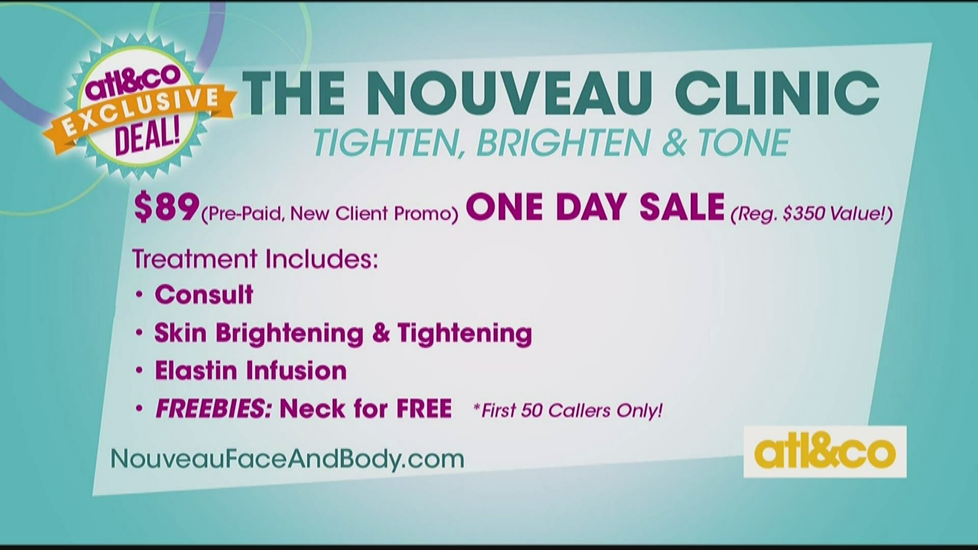Get a special offer from the Nouveau Clinic on A&C.