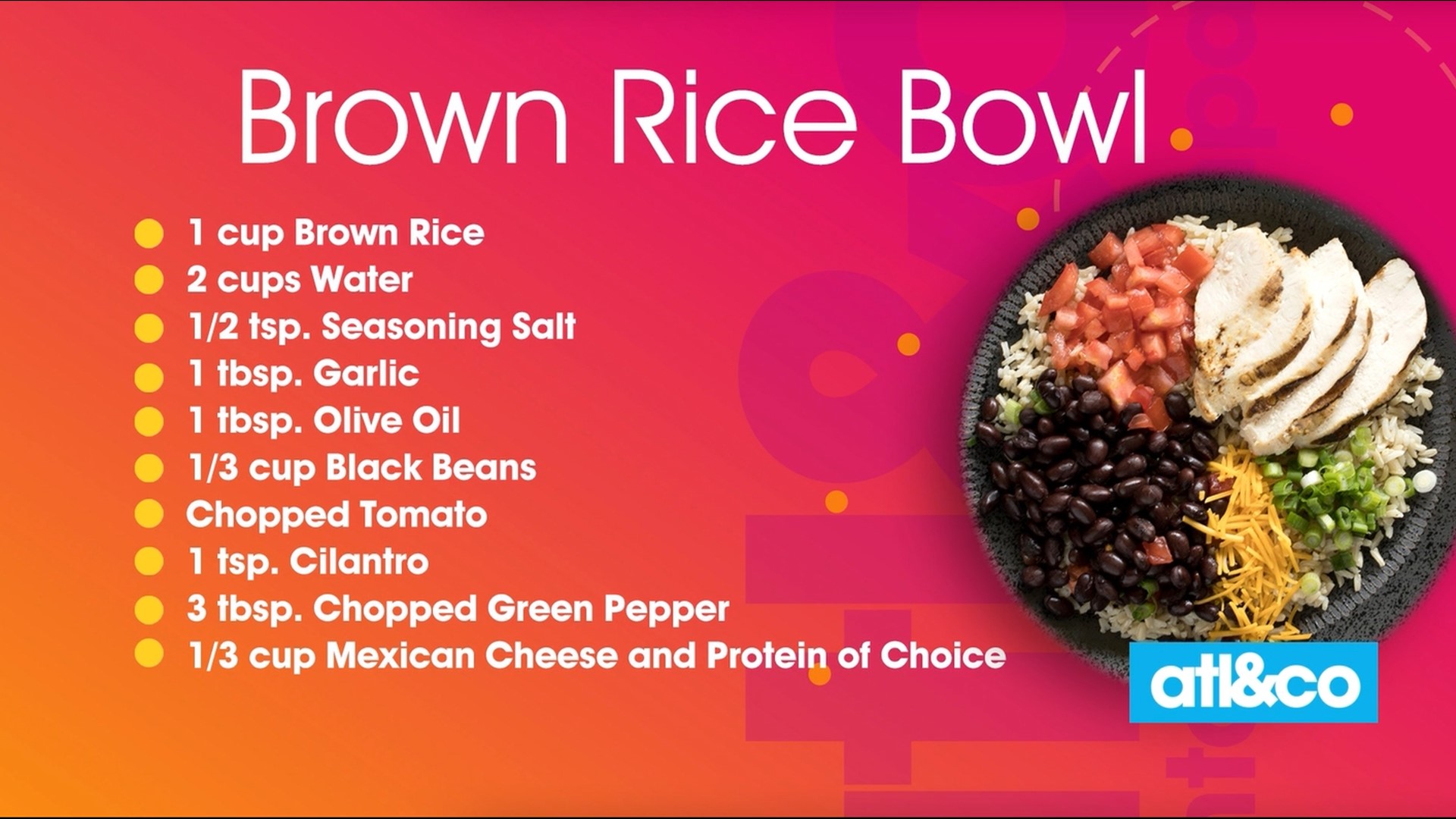 Recipe Brown Rice Bowl and Skinny Mango Coronarita