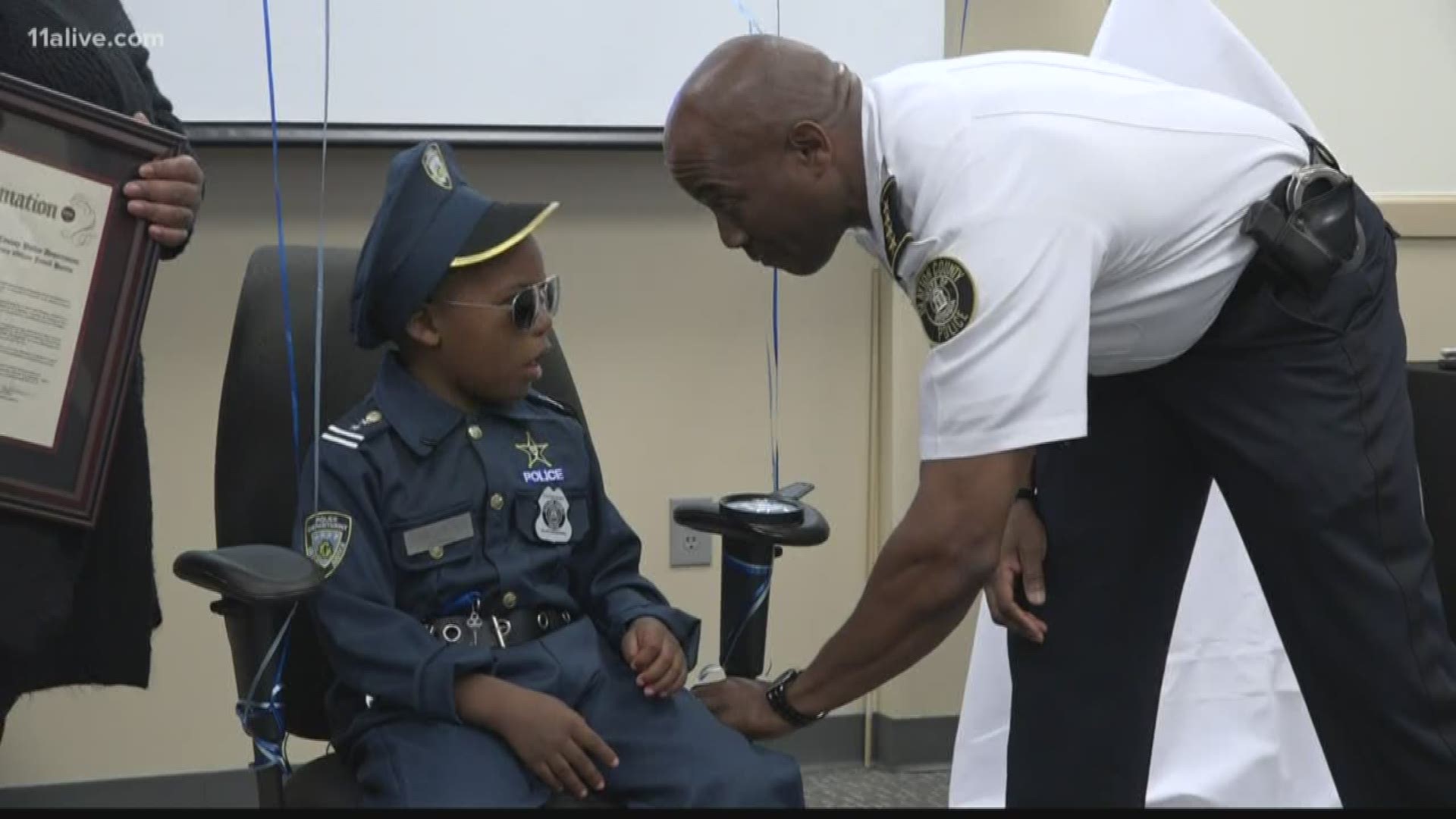 8-year-old Juvell spent Wednesday with the Clayton County Police Department.
