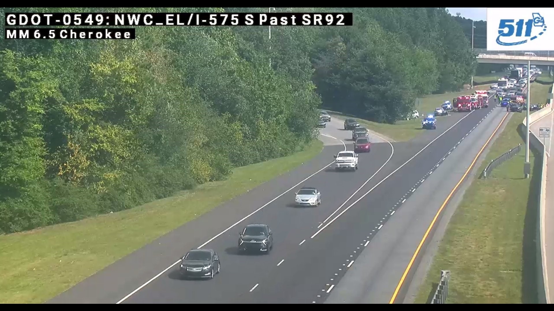 Crash on I-575 at Highway 92 in Cherokee County | 11alive.com