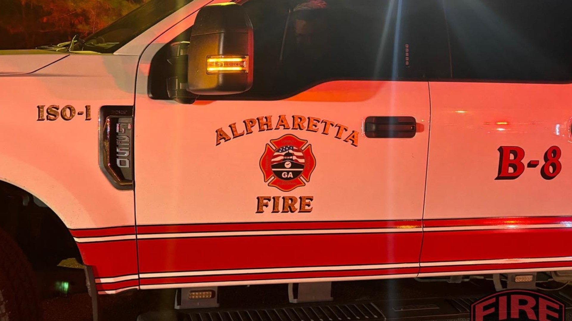 Brush fire in Alpharetta on Old Milton Parkway