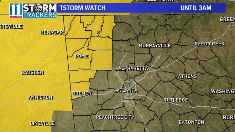 When will heavy storms move into Georgia Tuesday night? | 11alive.com