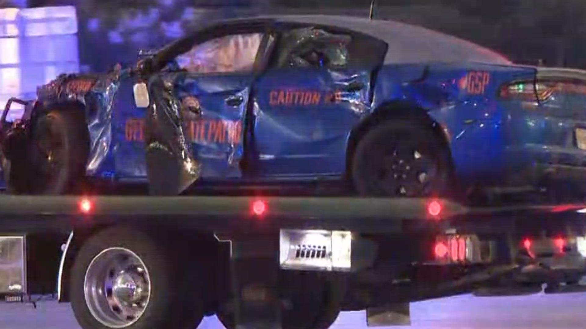 Major intersection back open after collision involving GSP vehicle in ...