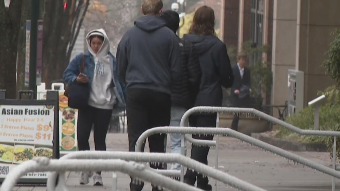 Atlanta roads avoid worst of icing, but crashing ice off Midtown buildings becomes issue