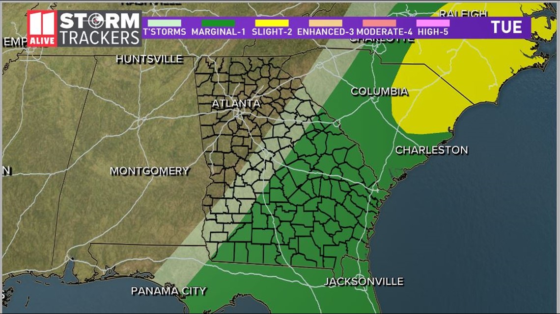 Atlanta weather timeline