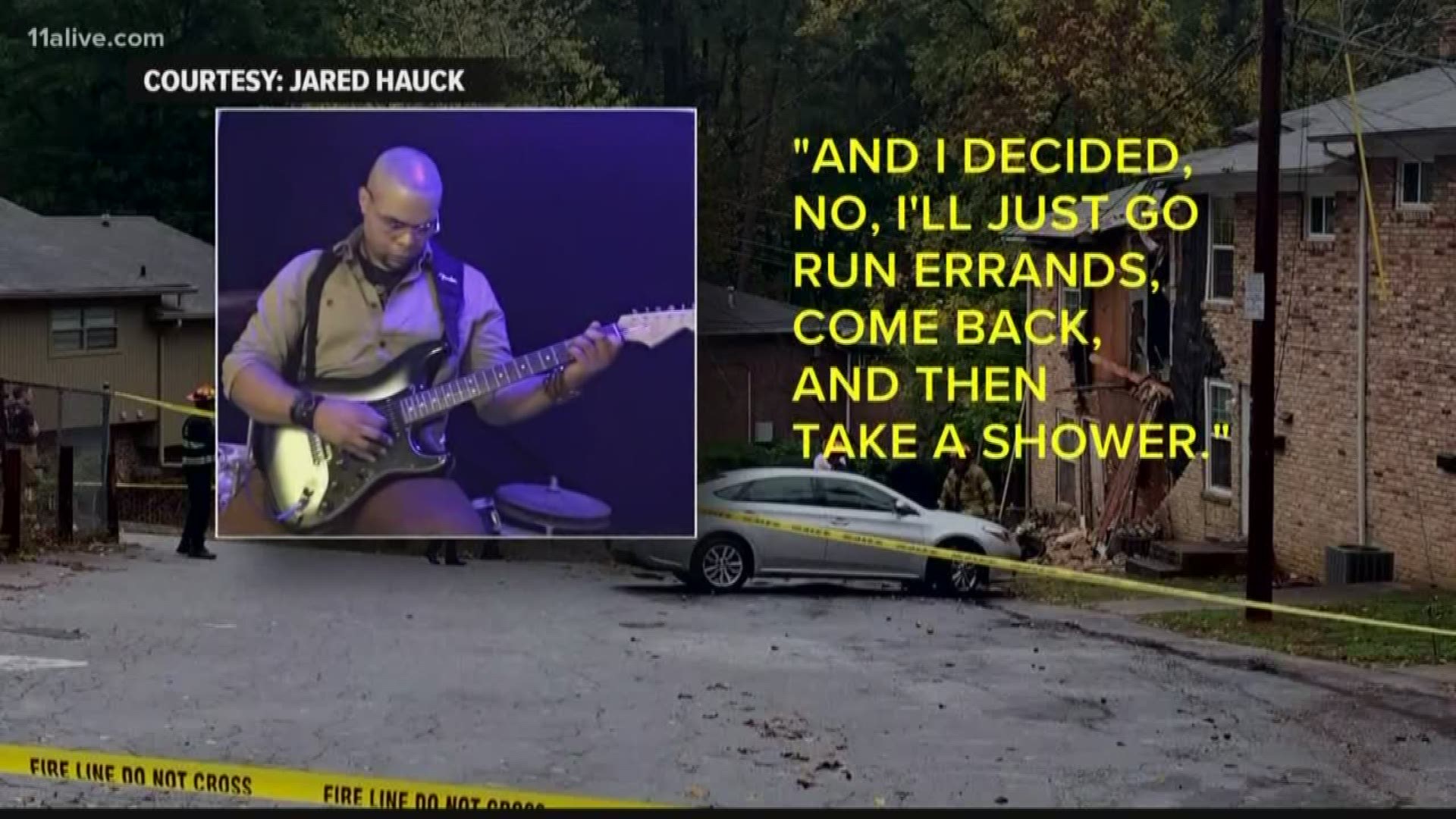 Shawn Anderson broke his usual routine the day a plane crashed into his DeKalb County townhome. It likely saved his life.