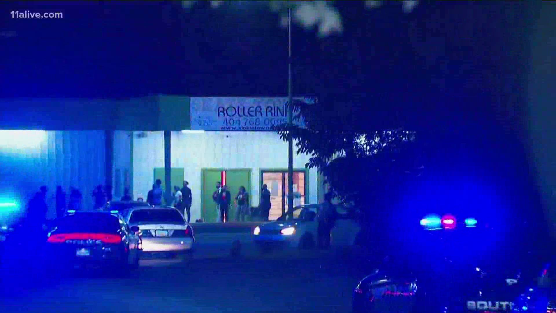 One person is in the hospital after the shooting took place in the parking lot of the rink off Old National Highway.