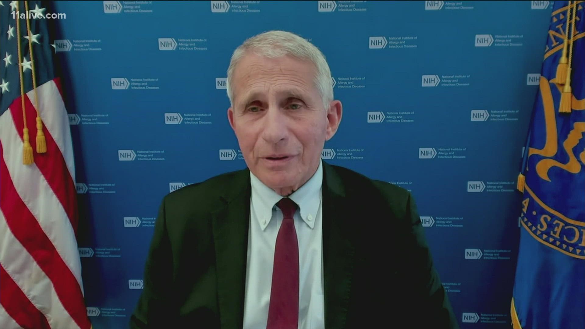 Dr. Anthony Fauci spoke about the variant, first observed in Colombia.