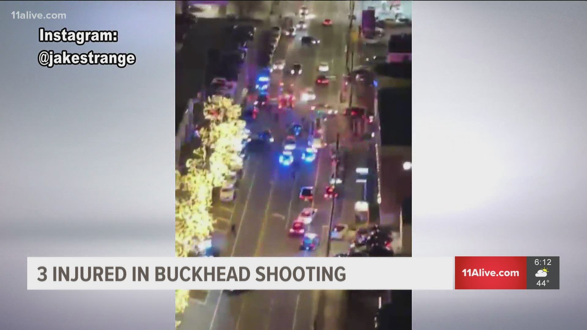 Police say a gunman opened fire on a crowded sidewalk outside a Buckhead club