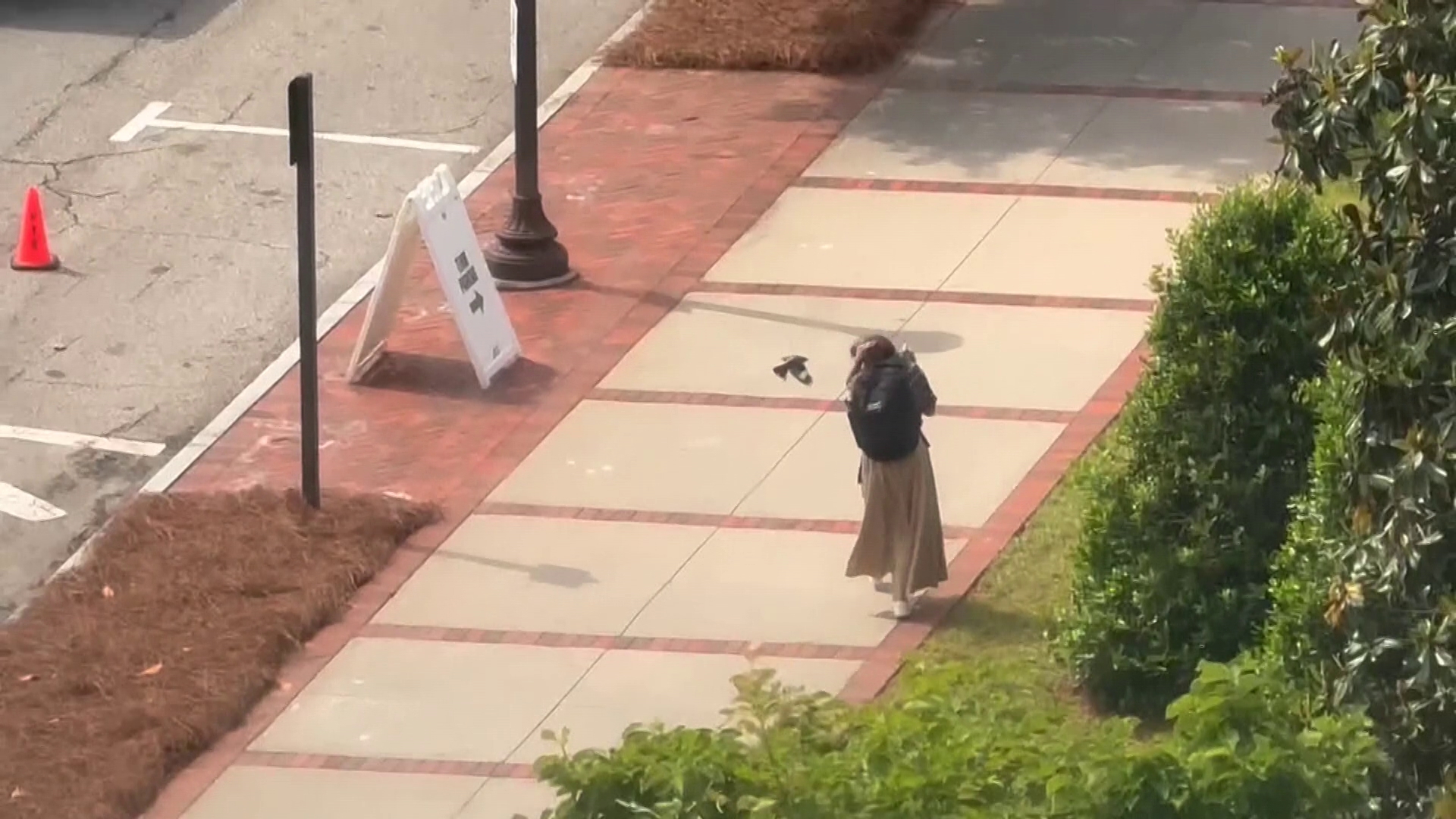 It happened on Fowler Street. Video via CNN Newsource.