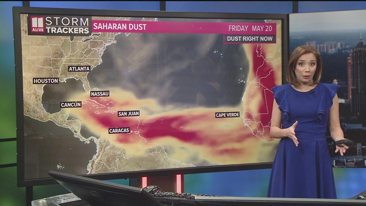 Saharan Dust arrives in Georgia late this weekend